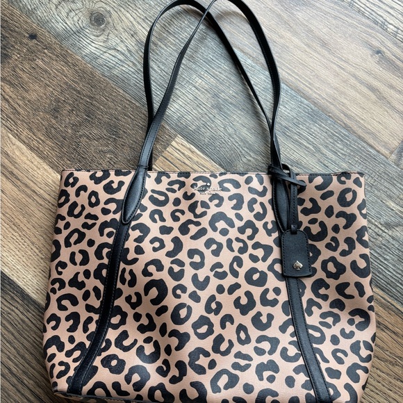 kate spade Handbags - Kate Spade Animal Print Tote with Black Details